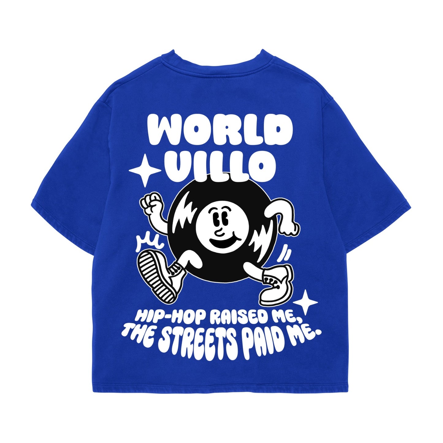 WORLD VILLO hip-hop street oversized T-shirt