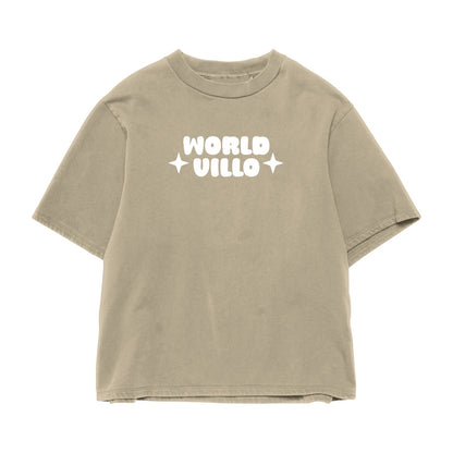 WORLD VILLO hip-hop street oversized T-shirt