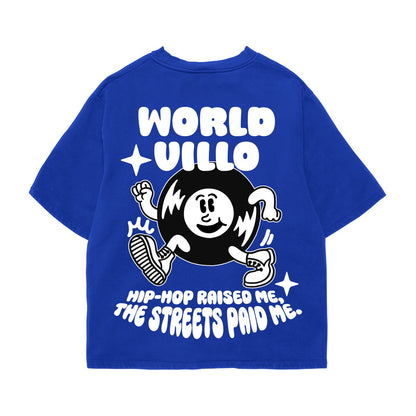 WORLD VILLO hip-hop street oversized T-shirt